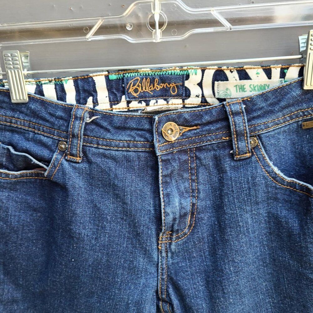 Billabong The Skinny Jean with Zipper Accents size 7 - Picture 10 of 15